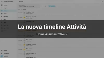 Registro Attività Home Assistant — nuova timeline 2026.7