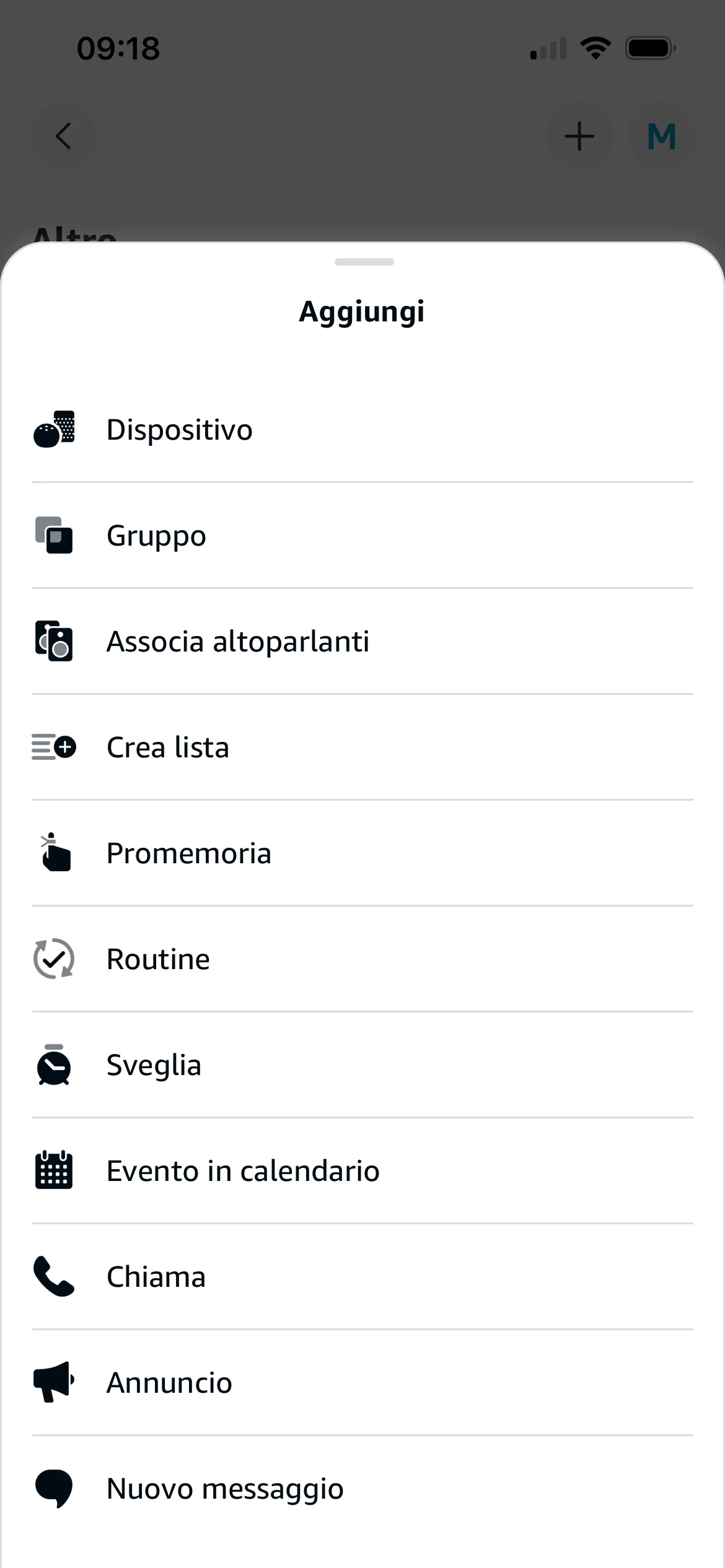 Aggiunta di un dispositivo Matter dall'app Alexa