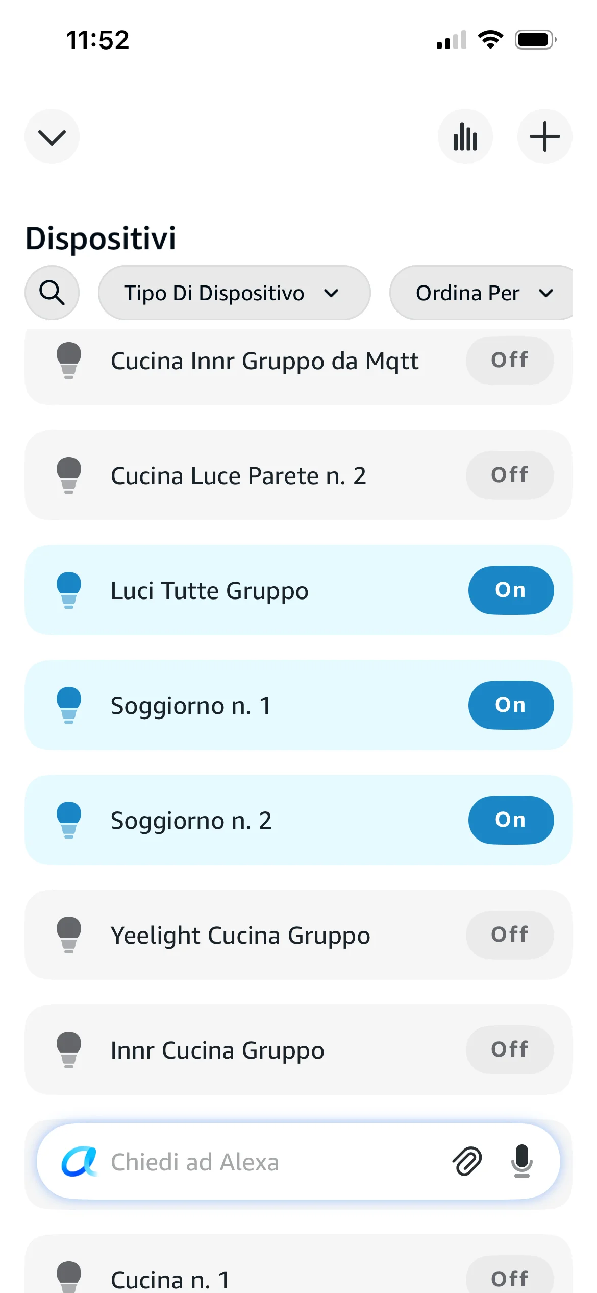 App Alexa e Home Assistant integrati