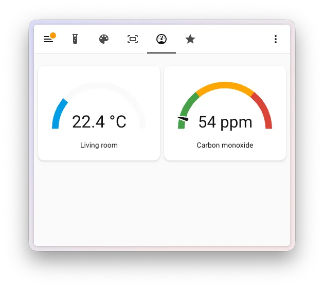 Il nuovo design della gauge card in Home Assistant 2026.4