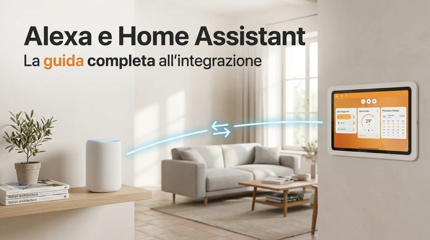 Alexa e Home Assistant integrati: Echo speaker e dashboard domotica