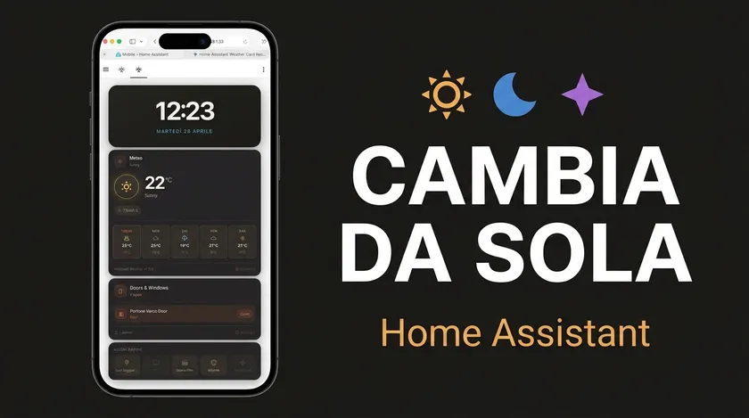 Dashboard mobile Home Assistant: card condizionali per mattina, sera e notte (2026)