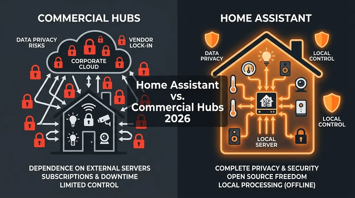 Home Assistant vs Google Home e Alexa: confronto hub 2026
