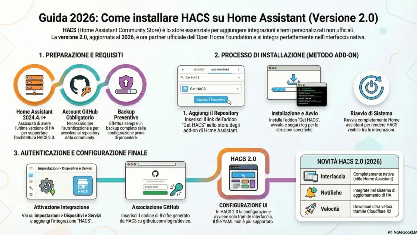 Come installare HACS su Home Assistant (Guida 2026)