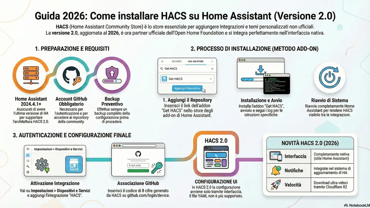 Come installare HACS 2.0 su Home Assistant — guida 2026