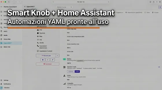 Tuya Smart Knob ZG-101Z/D: automazioni YAML Home Assistant