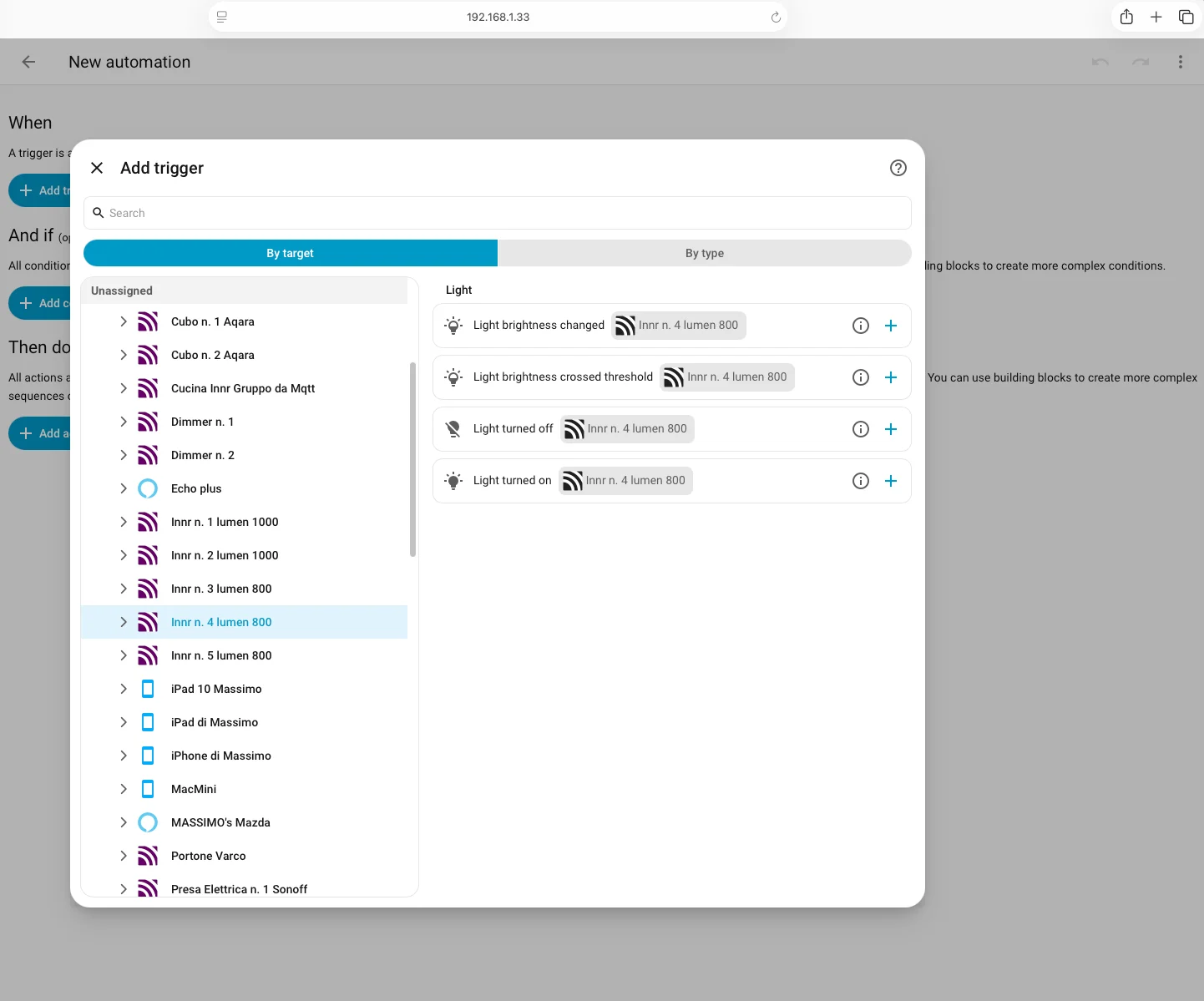 Nuovi trigger purpose-specific per dispositivo luce in Home Assistant 2025.12