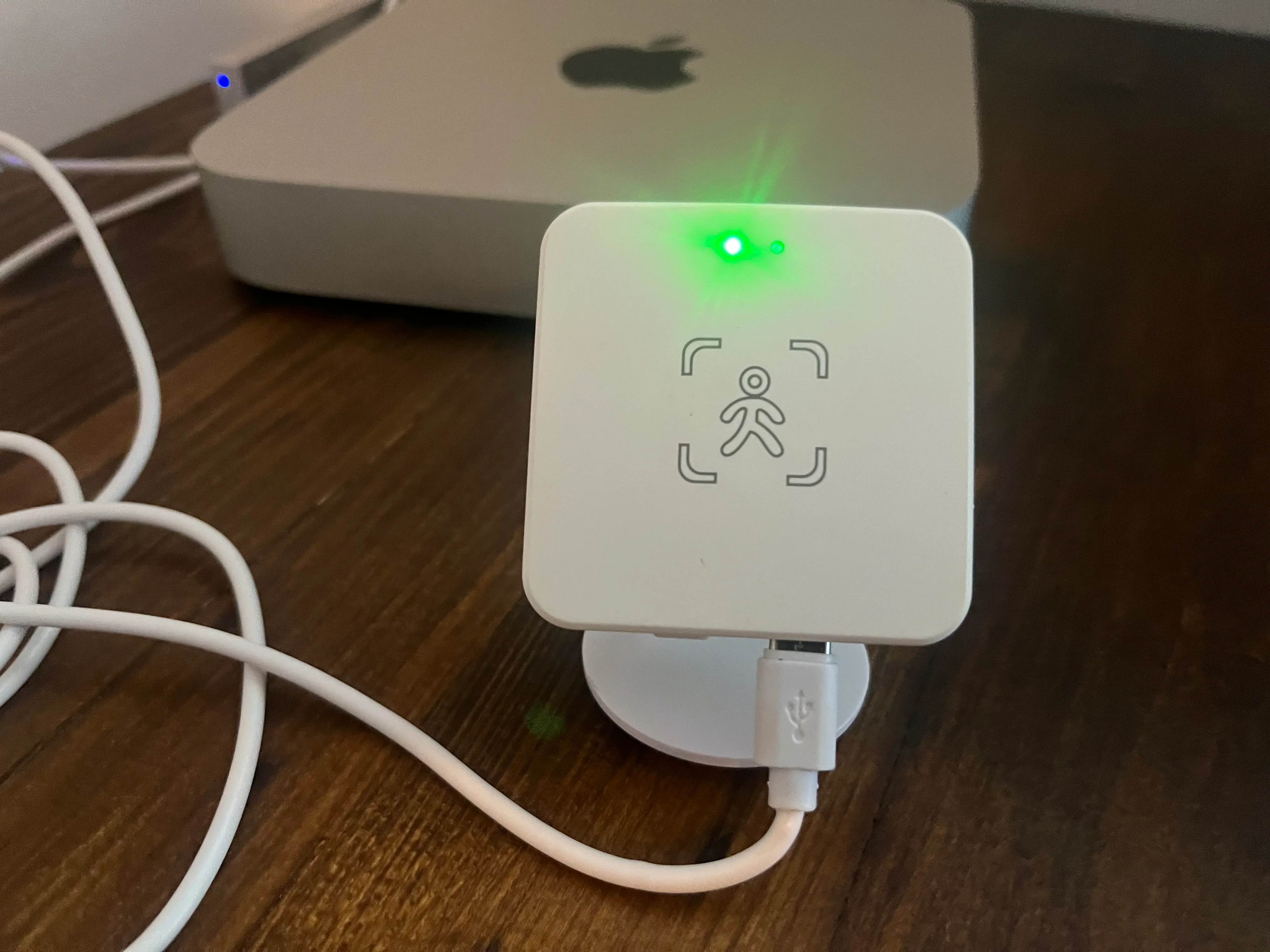 Wenzhi WZ-M100 con LED verde lampeggiante durante la fase di pairing Zigbee