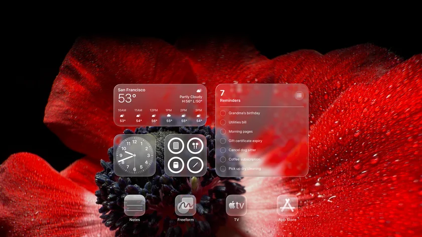 immagine schermata con ipados 26 liquid glass